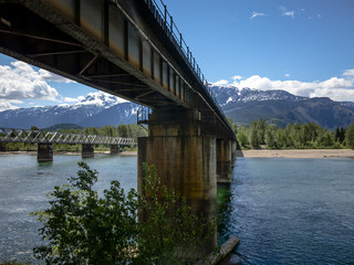 Bridging Waters in the Mountains Near Revelstoke