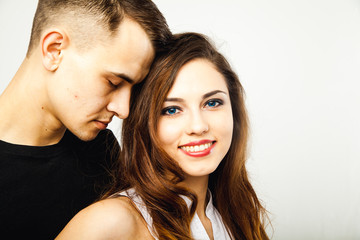 Beautiful young couple in casual clothing