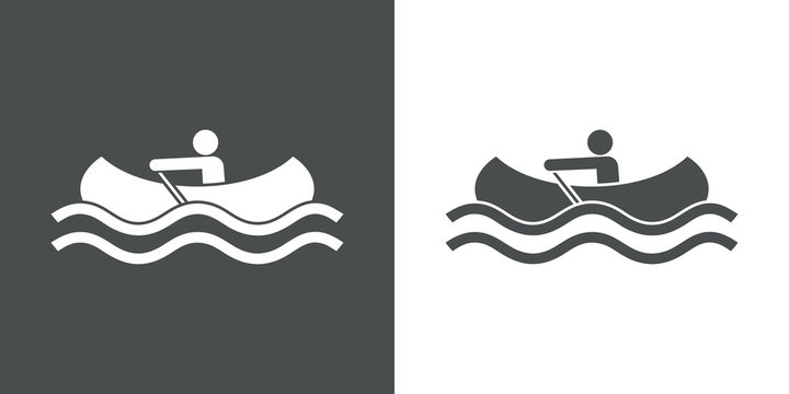Icono plano canoa #2