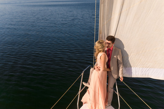 Couple on the yacht