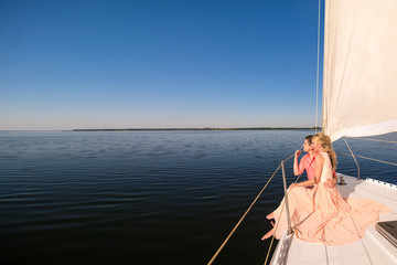 Fototapeta premium Couple on the yacht