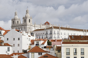 Fototapeta na wymiar Overview of the Alfama district, in Lisbon Portugal