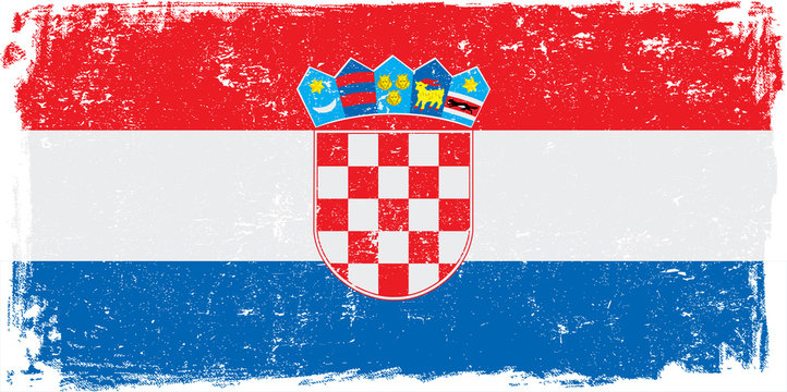 Croatia Vector Flag on White