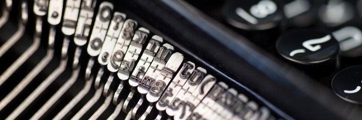 Nahaufnahme einer alten Schreibmaschine