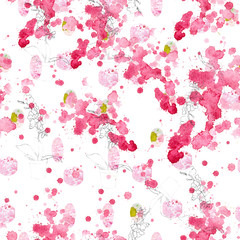 splashes of watercolor / Watercolor painting. Can be used for postcards, prints, paper wrapping and design  