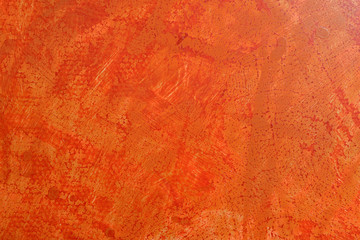 Painted wall old paint with cracks background texture red orange oil