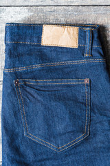 Detail of nice blue jeans