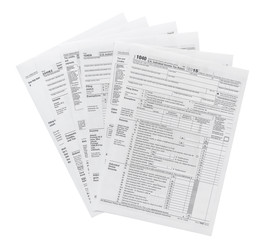 Tax forms isolated on white - 101199236