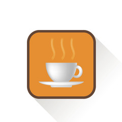 Coffee Icon Long Shadow