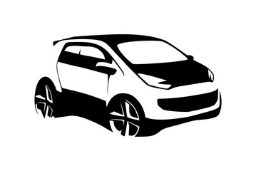 Obraz na płótnie Canvas Modern car silhouette