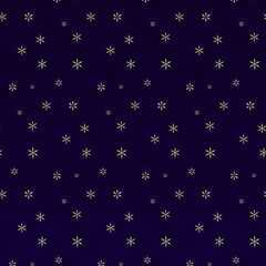 Fototapeta premium Christmas snowflakes background. Falling snowflakes on snow. Vector illustration