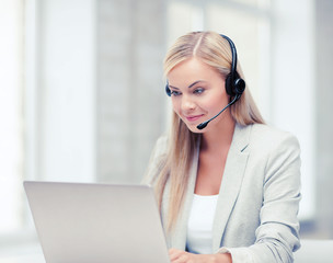 friendly female helpline operator