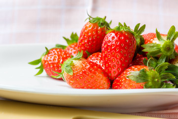 strawberries in plate