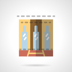 Storefronts flat vector icon. Business center 