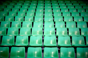 empty football stadium chairs