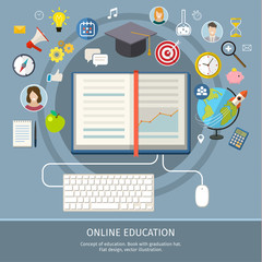 Concept of online education.
