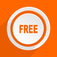 free orange flat vetor icon