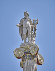 Fototapeta na wymiar Athens Greece, Apollo the ancient god of fine arts statue