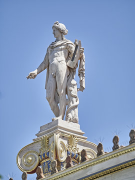 Athens Greece, Apollo the ancient god of fine arts statue