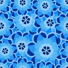 Seamless repeating pattern of abstract flowers.Vector