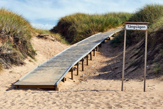 &Uuml;bergang zum Strand, Tyl&ouml;sand, Hallands L&auml;n, Schweden