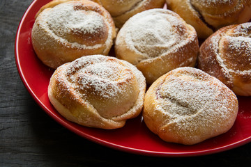 Homemade rose shape cakes