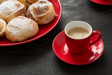 Homemade rose shape cakes