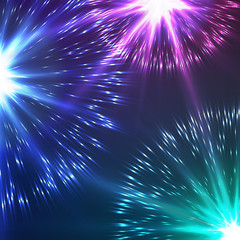 Beautiful Vector Fireworks