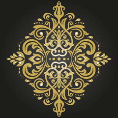 Oriental vector classic golden pattern. Seamless abstract background