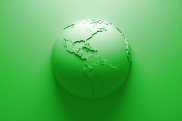 monochrome abstract bakcground with earth globe, continets are with countries randomly extruded