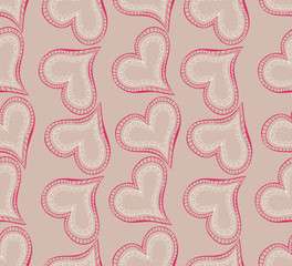 Seamless pattern with hearts. Vector illustration