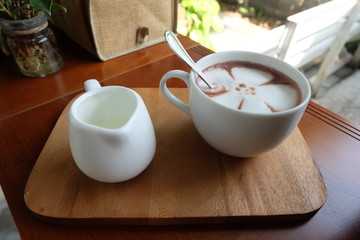 hot chocolate in cup

