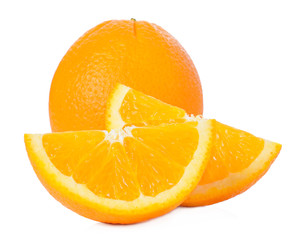 Orange fruit isolated on white background