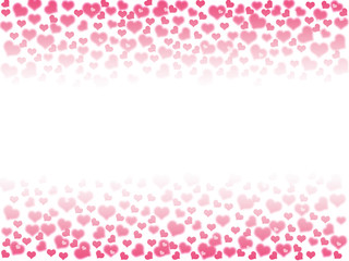 Illustration of a Valentines Day, heart bokeh background with co