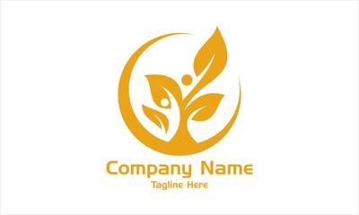 Gold Life Healthy Logo Vector