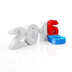 Creative New Year 2015 Symbol isolated on white background