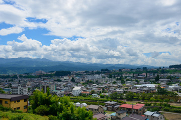 Cityscape of Iida in Nagano, Japan