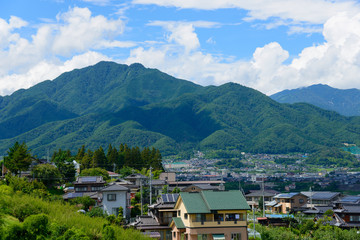 Fototapeta na wymiar Cityscape of Iida in Nagano, Japan