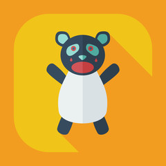 Flat modern design with shadow icons panda crying