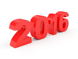 New Year 2016 Symbol isolated on white background