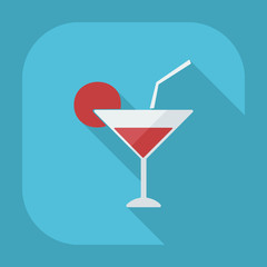 Flat modern design with shadow icons beverage