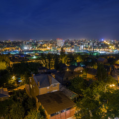 Obraz premium panorama of night city Rostov-on-don