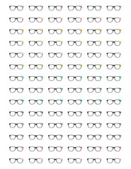 84 Black frames with cute ribbons Pretty glasses with for planners,agendas,notebooks.For work and school and fun.All in pretty colors.Printable.Totally editable.