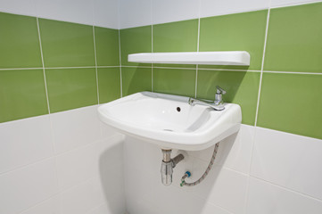 Closeup of a wash basin