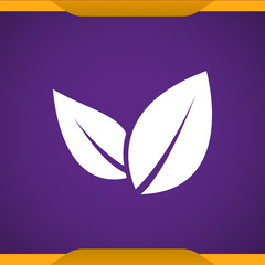 Leaf sign icon