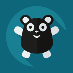 Flat modern design with shadow icons pandas