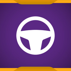 Steering wheel sign icon