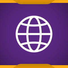 Globe sign icon