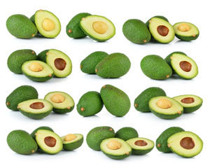 avocado on white background