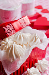 White sweet meringue